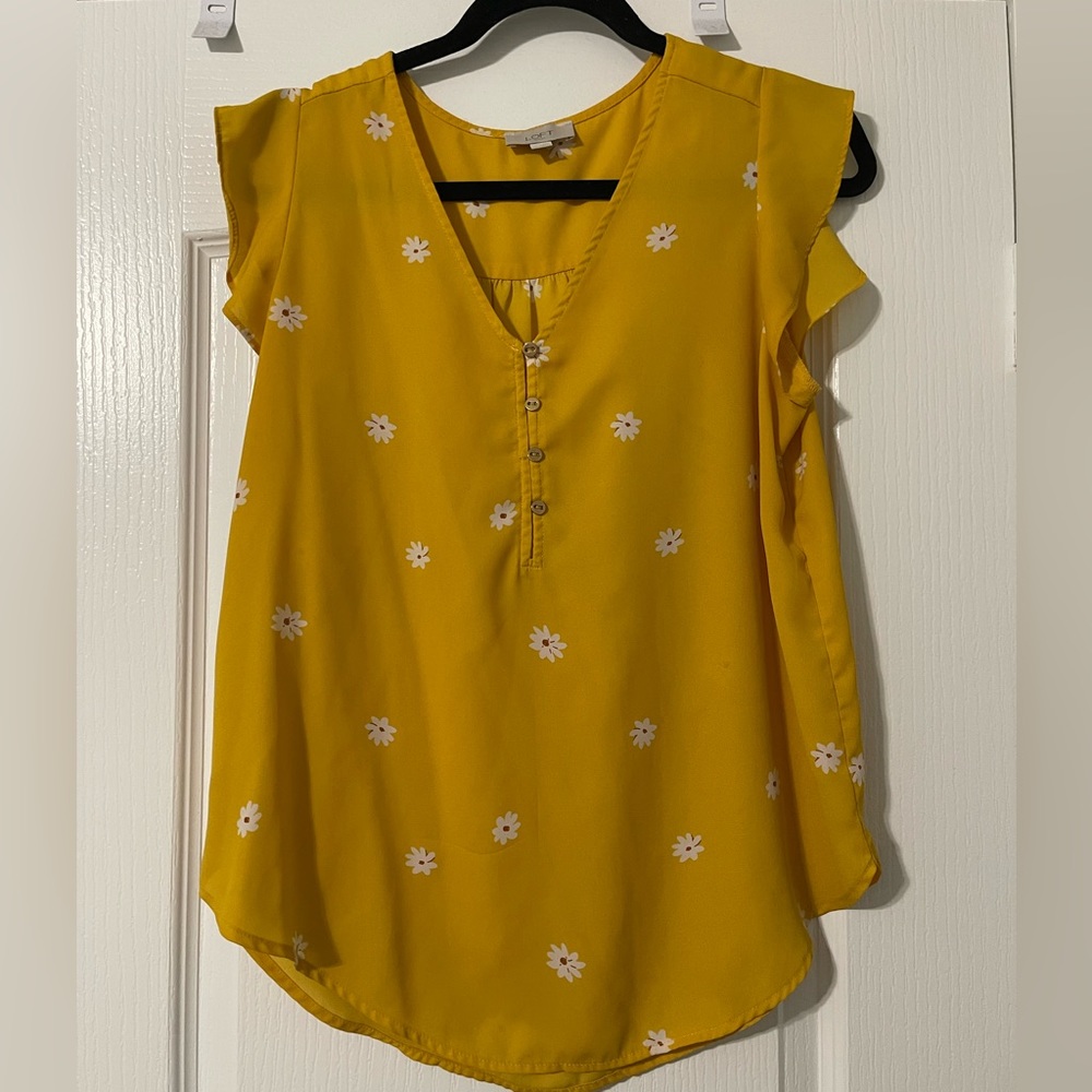 Yellow Floral Blouse